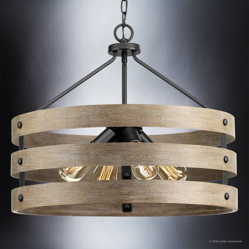 Luxury Rustic Modern Farmhouse Pendant Light by Urban Ambiance
