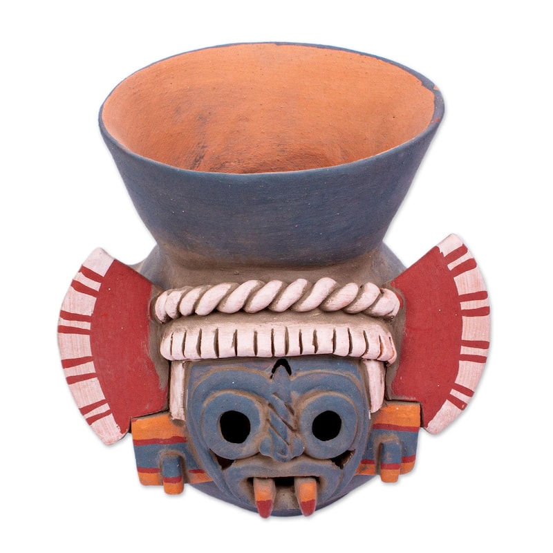 Novica Handmade Lord Of The Rainstorm Ceramic Vessel