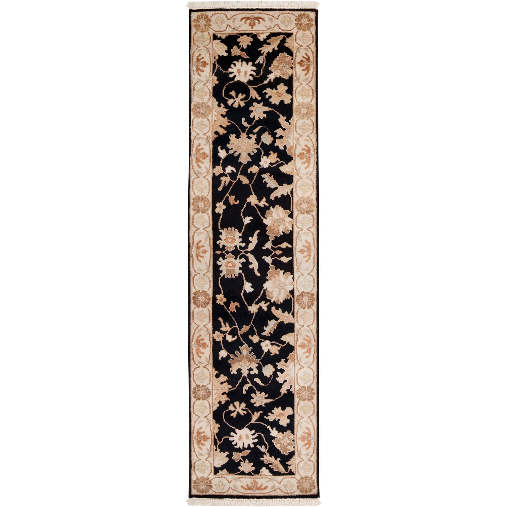 slide 1 of 1, Hand-knotted 'Legacy' Brown Wool Area Rug - 2'6" x 10' Runner - 2' 6" x 10' 2' 6" x 10' - Brown/Tan