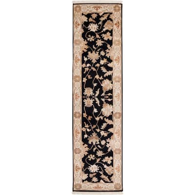 Hand-knotted 'Legacy' Brown Wool Area Rug - 2'6" x 10' Runner - 2' 6" x 10'