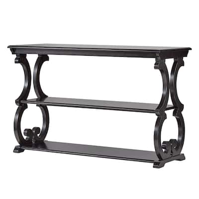 Lorraine Wood Scroll TV Stand Sofa Table by iNSPIRE Q Classic