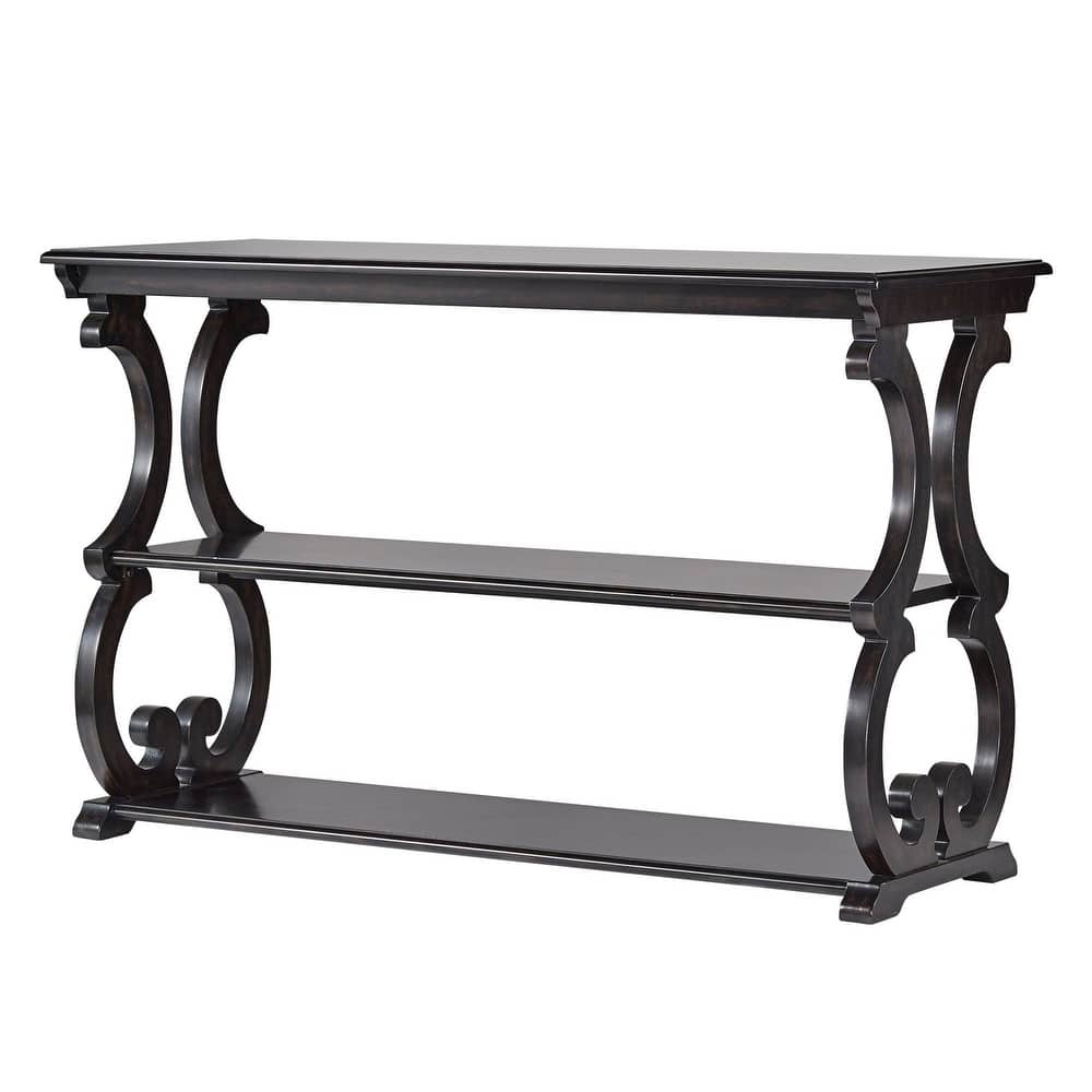 Lorraine Wood Scroll TV Stand Sofa Table by iNSPIRE Q Classic