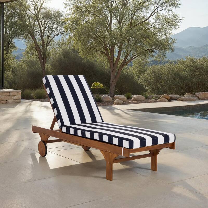 SAFAVIEH Iyanna Lounge Chair - 25 In. W x 80 In. D x 17-42 In. H - 25"W x 80"D x 17-42"H