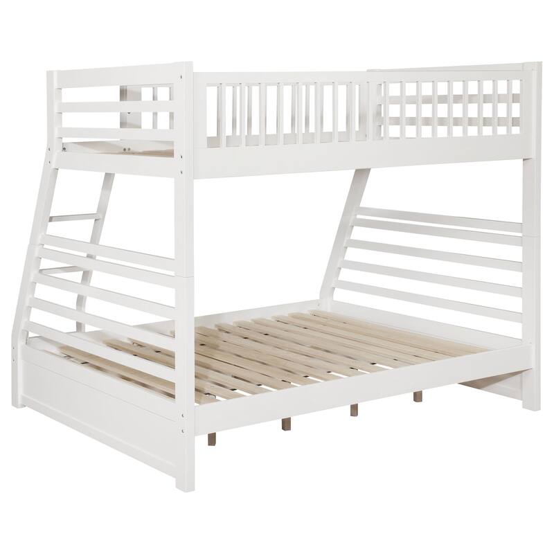 Ashton Wood Frame Twin over Full Bunk Bed with 2-drawer