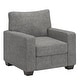 preview thumbnail 32 of 60, Roros Fabric Upholstered Square Arm Chair by iNSPIRE Q Classic Gray Woven
