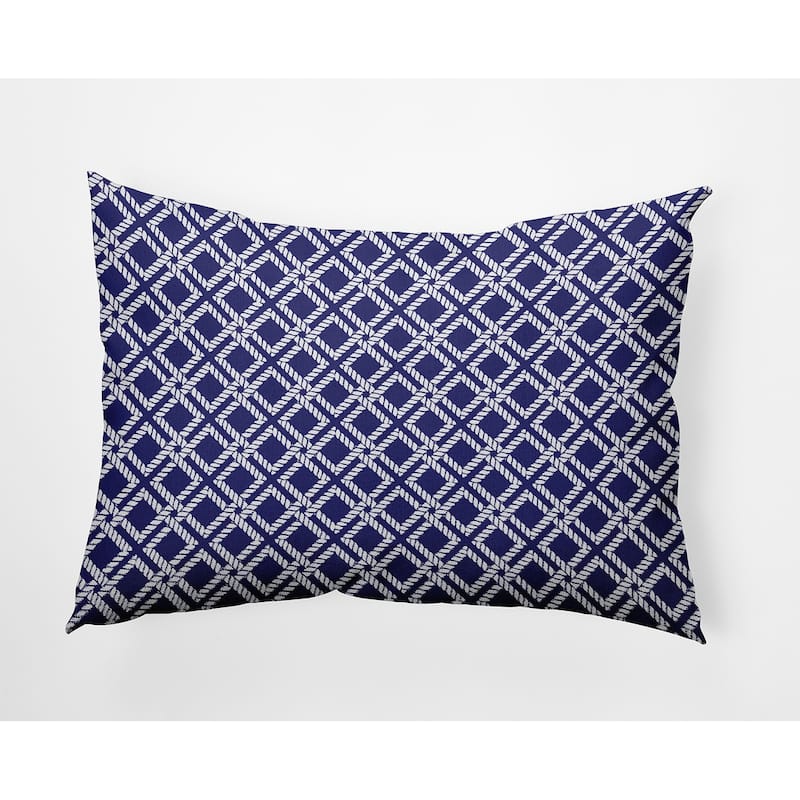 Rope Rigging Indoor/Outdoor Throw Pillow - Purplish Blue - 14" x 20"