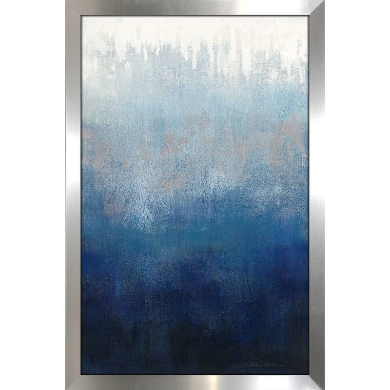 "Silver Wave I" by Silvia Vassileva Print on Acrylic - Blue