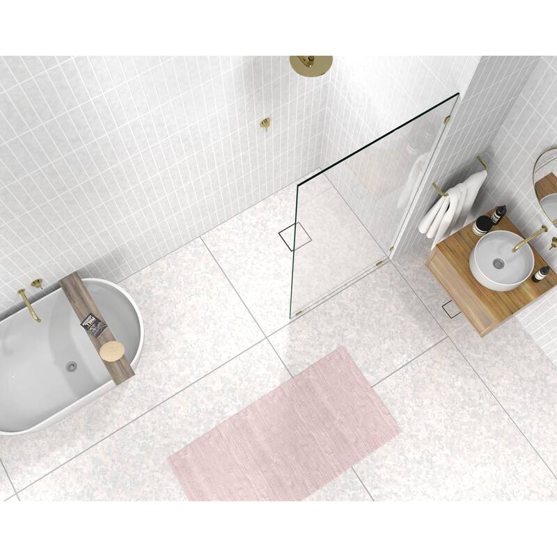 Glass Warehouse 78" x 34" Frameless Shower Door - Single Fixed Panel