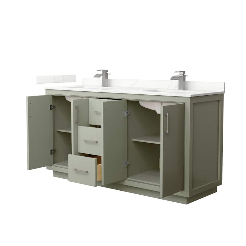 Wyndham Collection WCF111166D-QTZ-UNSMXX Icon 66" Free Standing Double