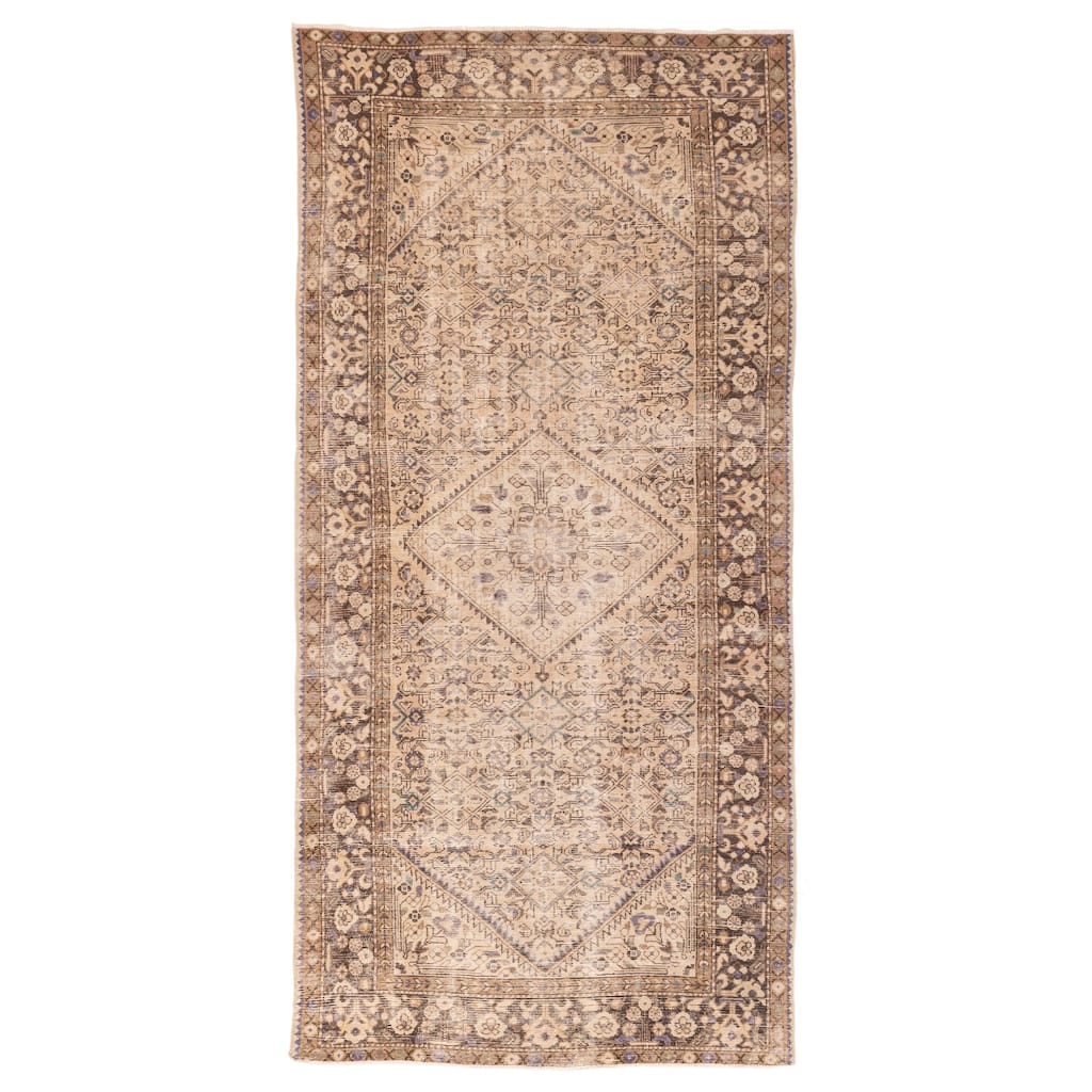 ECARPETGALLERY Hand-knotted Antalya Vintage Beige Wool Rug - 5'3 x 10'8