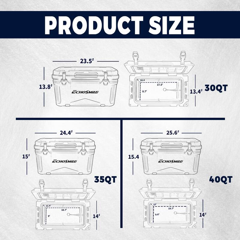 EchoSmile 30 qt. Rotomolded Cooler