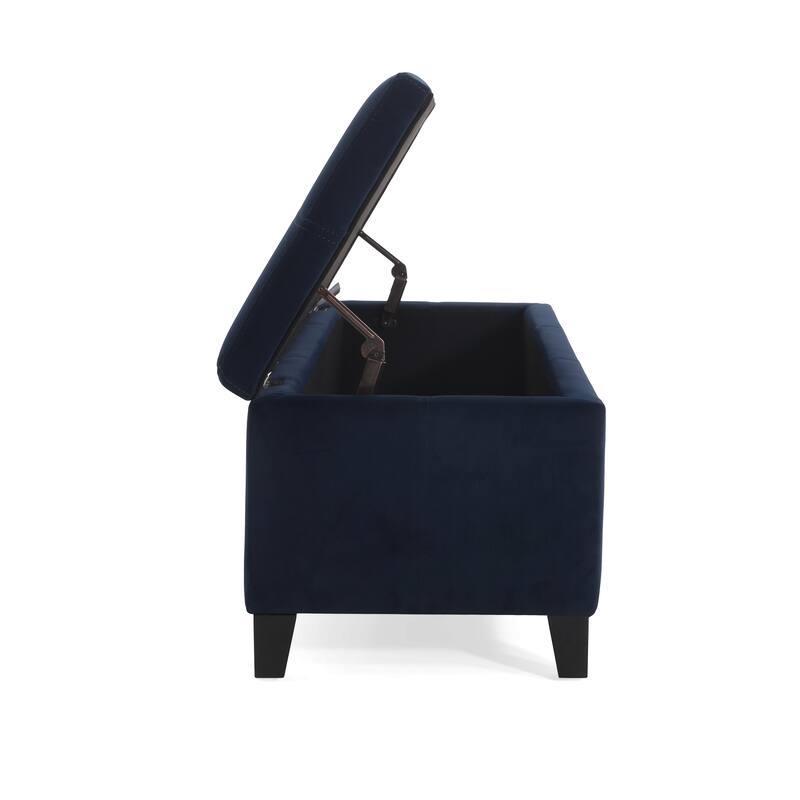 Premium Velvet Storage Ormans Bench Doubles as a Coffee Table in the Living Room