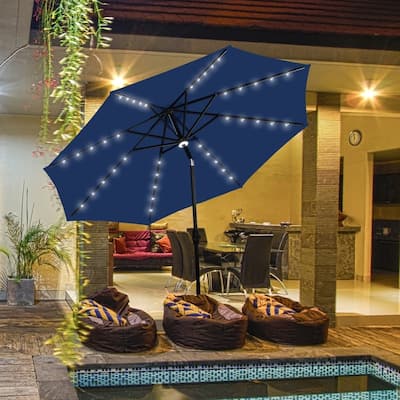 Ainfox 10Ft Outdoor Patio Solar Umbrella for Garden,Backyard,Pool