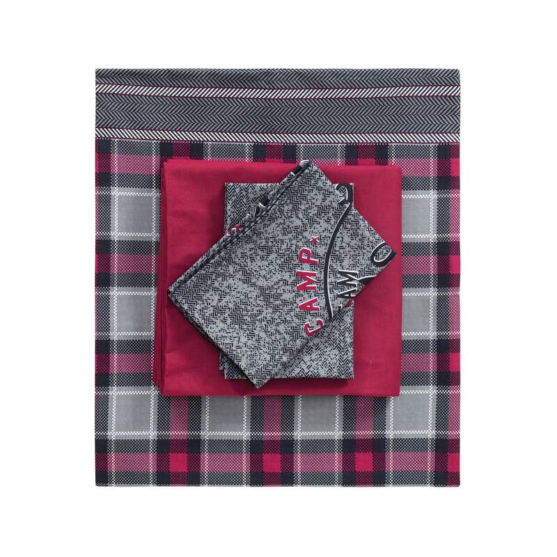 SUSSEXHOME Full Size Duvet Cover Set Claret, Hypoallergenic