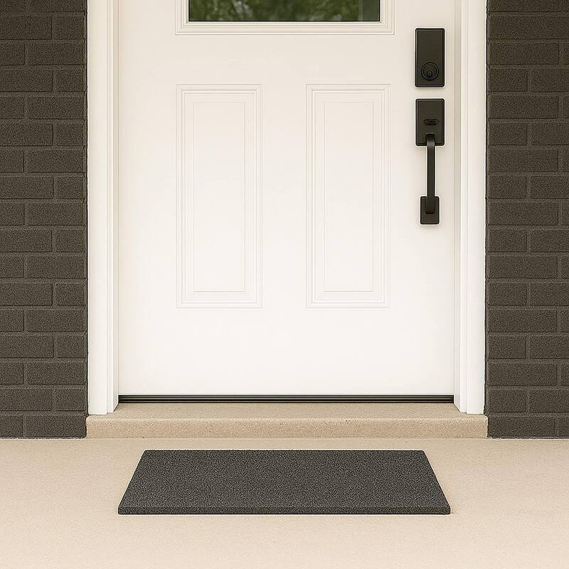 Front Door Mat Coir Coco Fibers Rug 24x13 Inch Grey - 13 W x 24 L x 5/8 H