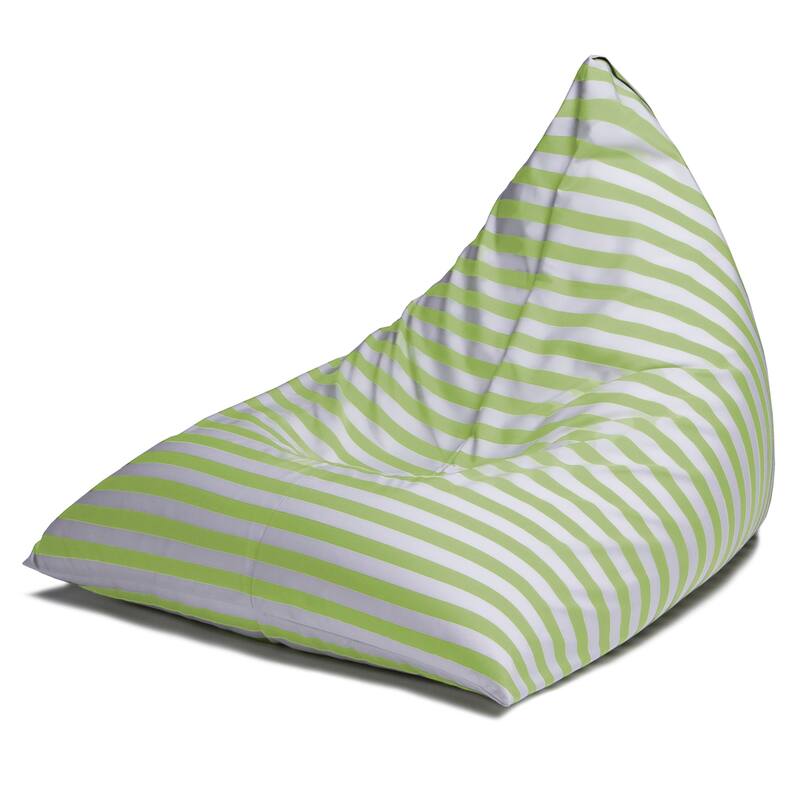 Jaxx Twist Outdoor Bean Bag Chair - lime stripes