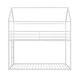 preview thumbnail 6 of 18, Space-Saving Twin over Twin House Bunk Bed with Metal Frame & Built-In Ladder