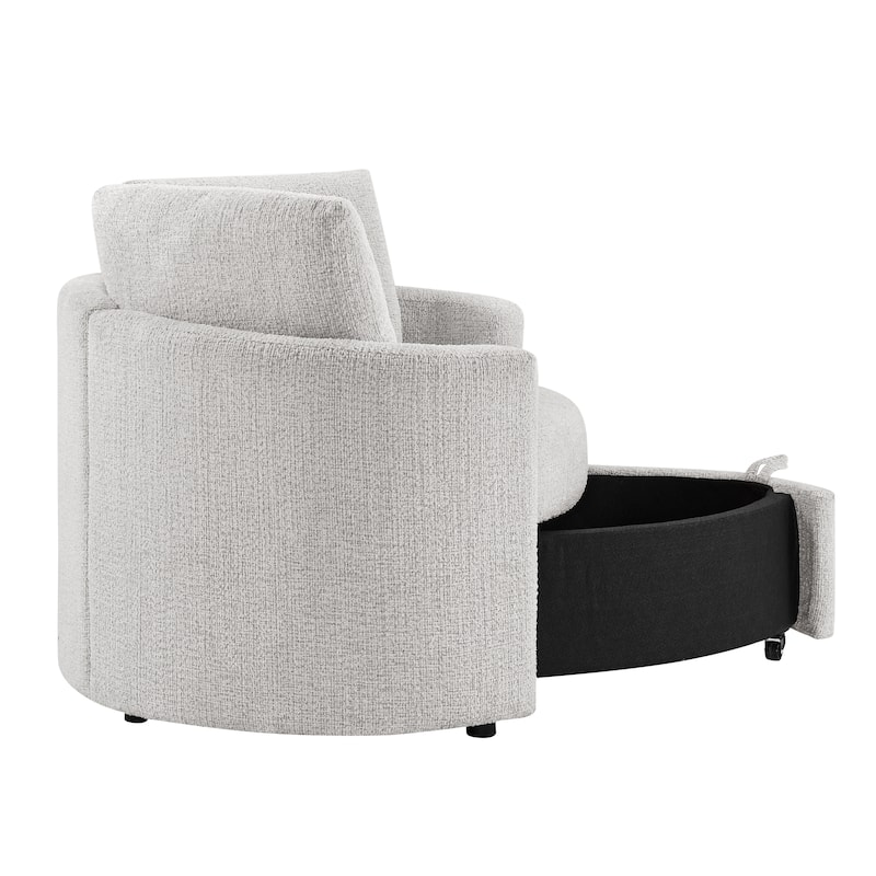 Lifestyle Solutions Bryson Storage Chair in Chenille Fabric
