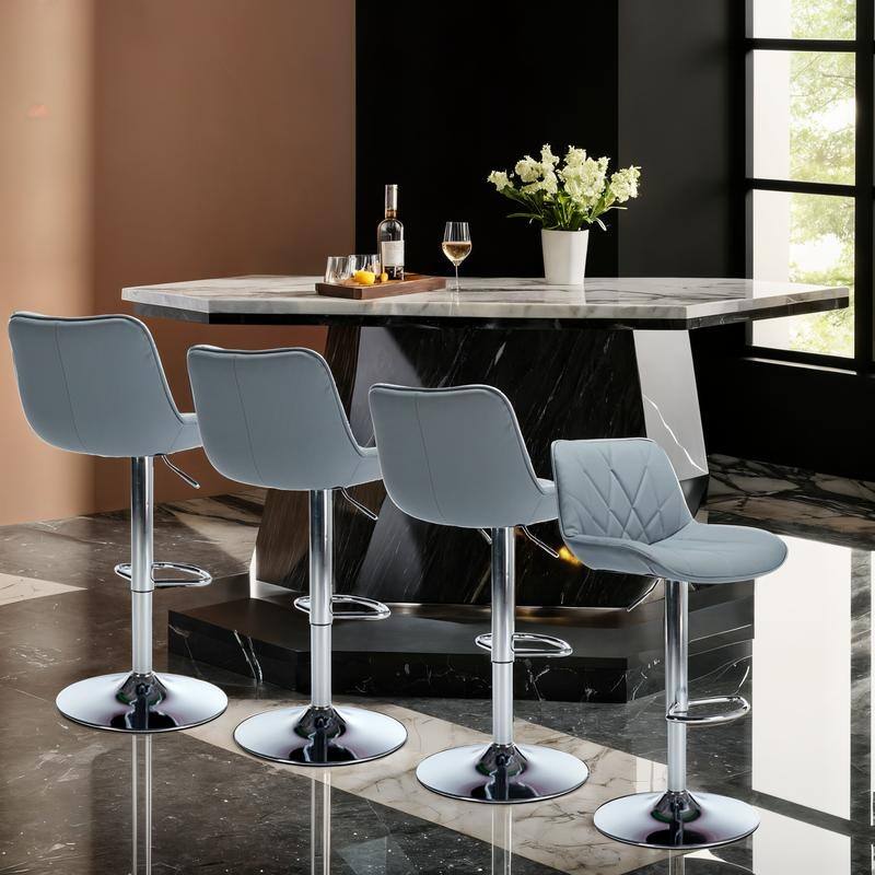 Adjustable Swivel Counter Height Bar Stool Set of 6