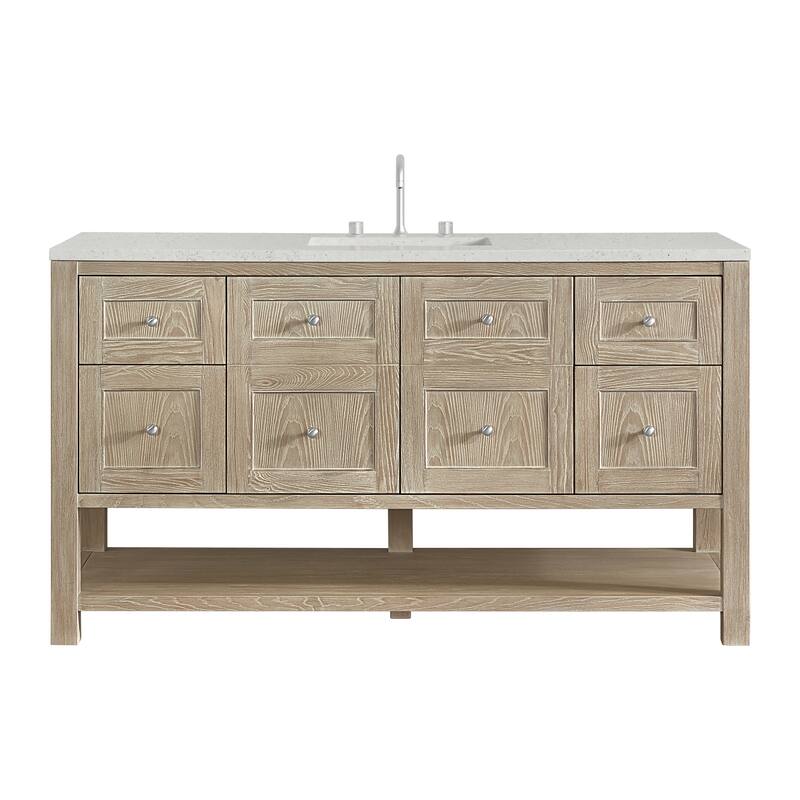 Breckenridge 60" Single Vanity, Whitewashed Oak - 60S