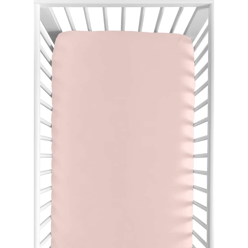 Sweet Jojo Designs Solid Blush Pink Celestial Collection Fitted Crib Sheet