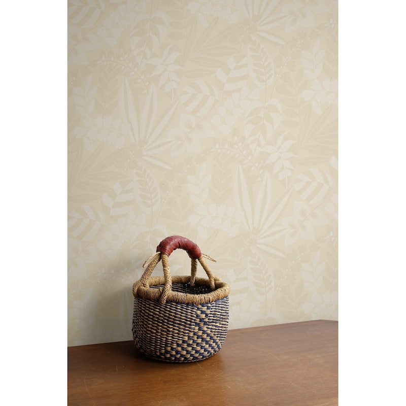 Seabrook Designs Boho Rhapsody Botanic Leaves Unpasted Wallpaper