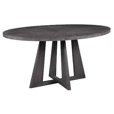 Uttermost Pulsar Round Gray Walnut Dining Table - 30"H x 60"W x 44"D