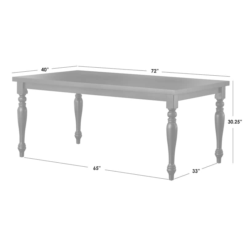 Lifestorey Clemence Farmhouse Dining Table with Turned Legs