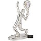 preview thumbnail 4 of 5, Matashi Silver Plated Tennis Player Figurine Embellished w Crystals, Gift for Sports Fan, Desk Accessories, Trophy, Office Décor