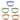 5 Pcs Silicone Nonstick Fried Egg Ring Pancake Shaper Mould Tri Color - Blue,Green,Orange - 0.6" x 3"(H*D)