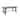 Rena Dining Table with Turnbuckles, 74 Inch Black Sand Mahogany Wood