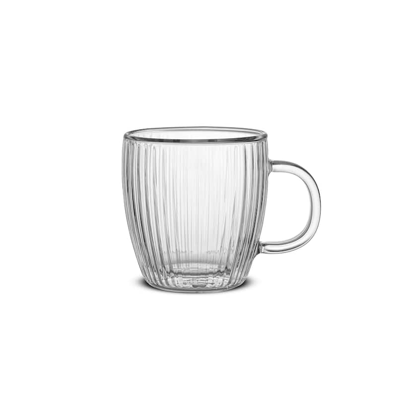 Fluted Savor Double Wall Espresso Glasses 5.4oz - Set of 2