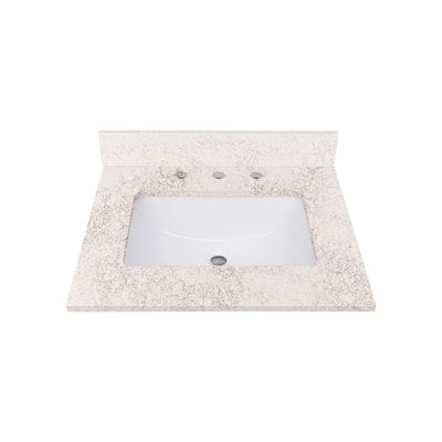Avanity Quartz Vanity Top with Rectangular Undermount Sinks