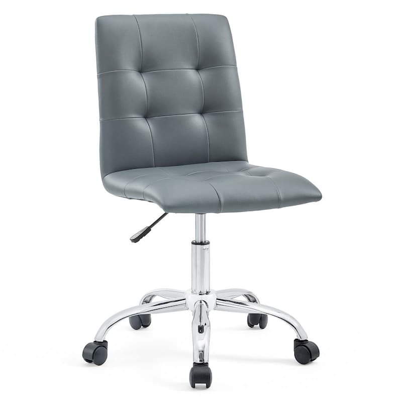 Prim Armless Mid Back Office Chair - Gray