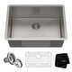 preview thumbnail 73 of 159, KRAUS Standart PRO Undermount Single Bowl Stainless Steel Kitchen Sink 26 inch (26"L x 18"W x 10.25"D)