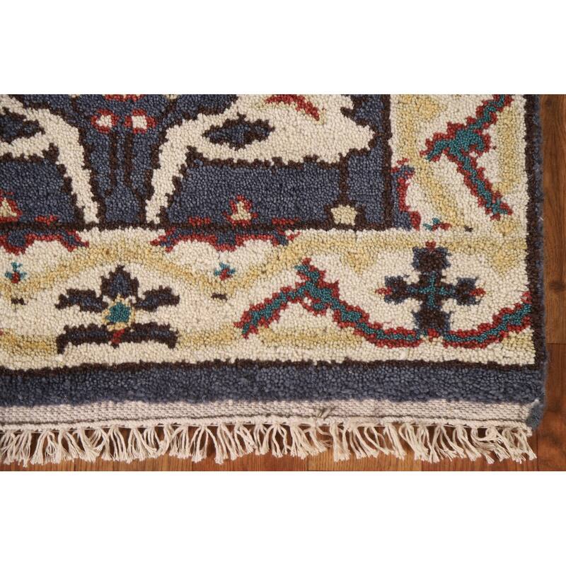 All-Over Indian Oushak Rug Hand-Knotted Wool Carpet - 2'0"x 3'0"