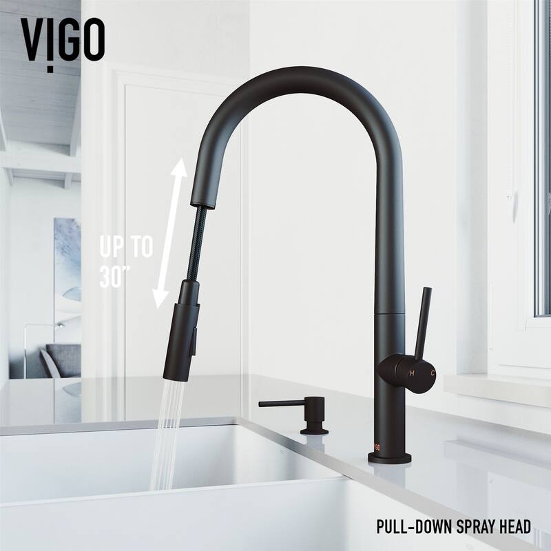 VIGO Greenwich Pull-Down Spray Kitchen Faucet