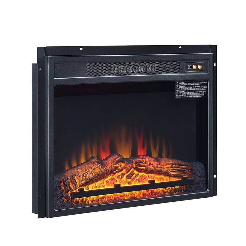 Electric 23 In. Fireplace Box with Heat Functionality