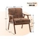 preview thumbnail 21 of 83, Homy Casa Mid-Century Modern Accent Chair, Solid Wood Frame, Extra-Thick Backrest, Wingback Lounge Chair Indoor