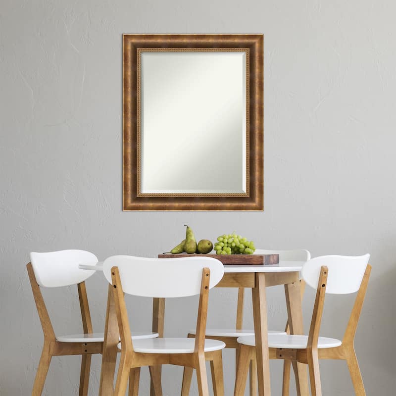 Beveled Wood Wall Mirror - Manhattan Bronze Frame