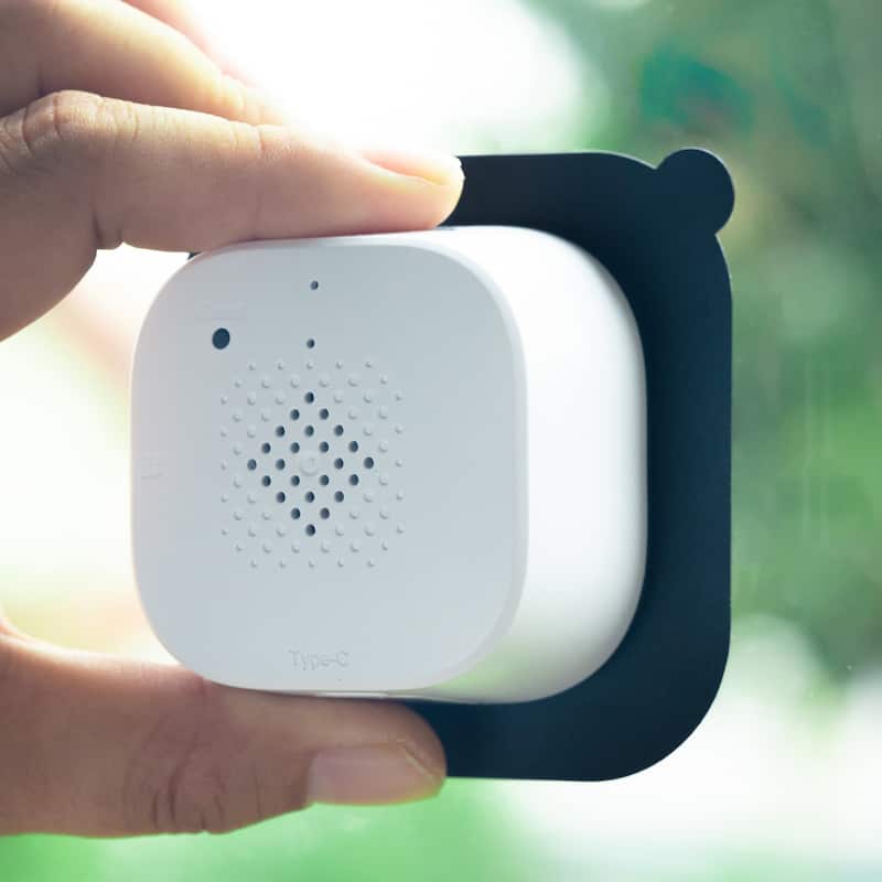 2K Window Camera 2-Pack with Full-Color Night Vision, AI Smart Alerts and Motion Detection - White