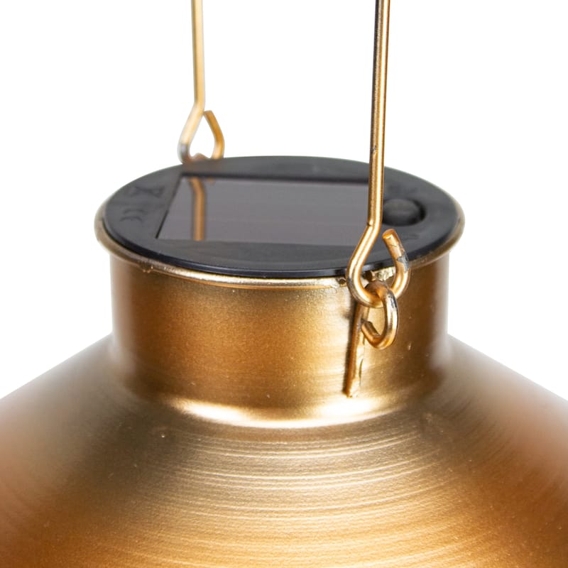 9" Bronze Outdoor Hanging Solar Lantern with Handle - 9