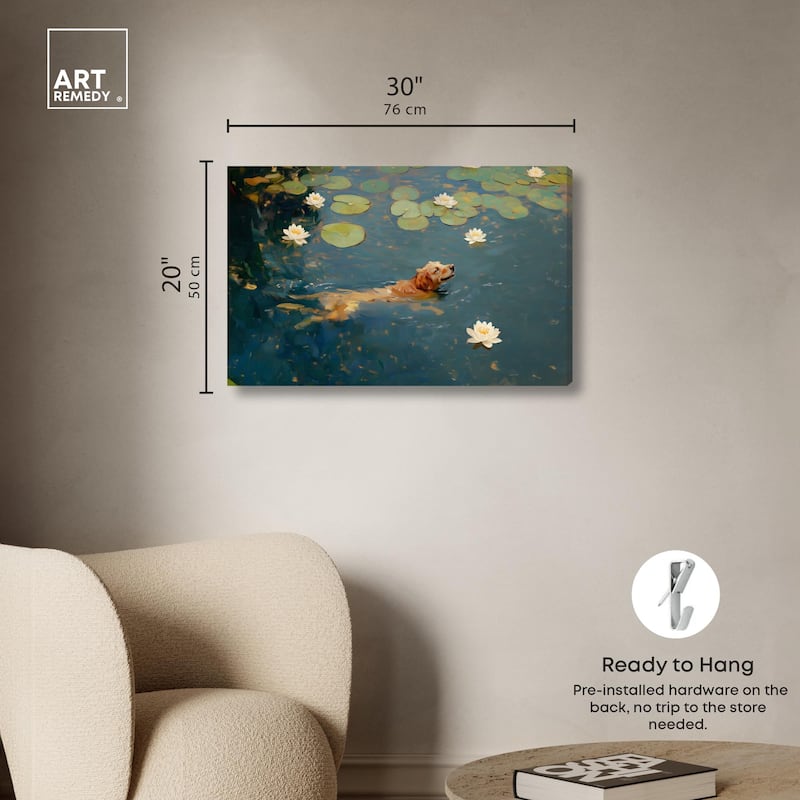 Pond Pup I Canvas by Art Remedy, Gallery Wrapped