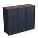 preview thumbnail 17 of 33, 47 in. Modern X-Door Wine Cabinet w/ Built-in Wine Rack - 47" in Width