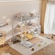 preview thumbnail 12 of 12, Metal Twin Size Triple Bunk Bed With Trundle & Full-Length Guardrail