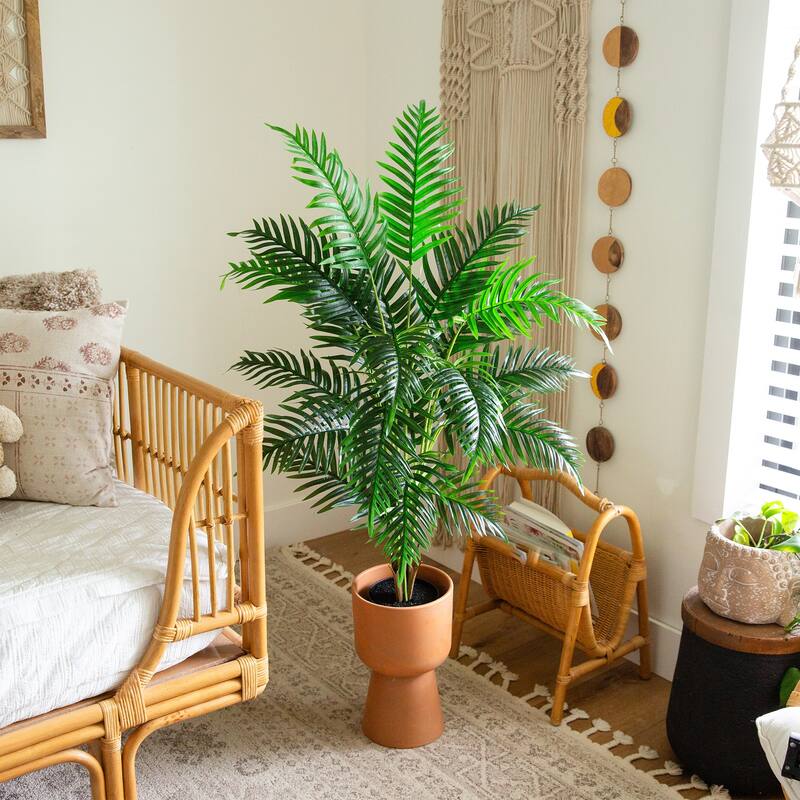 Potted Areca Palm Artificial Tree - 4'