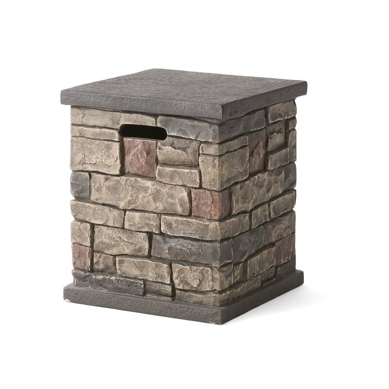 Chesney Outdoor 56" Rectangular 50,000 BTU Light Weight Concrete Fire Pit by Christopher Knight Home