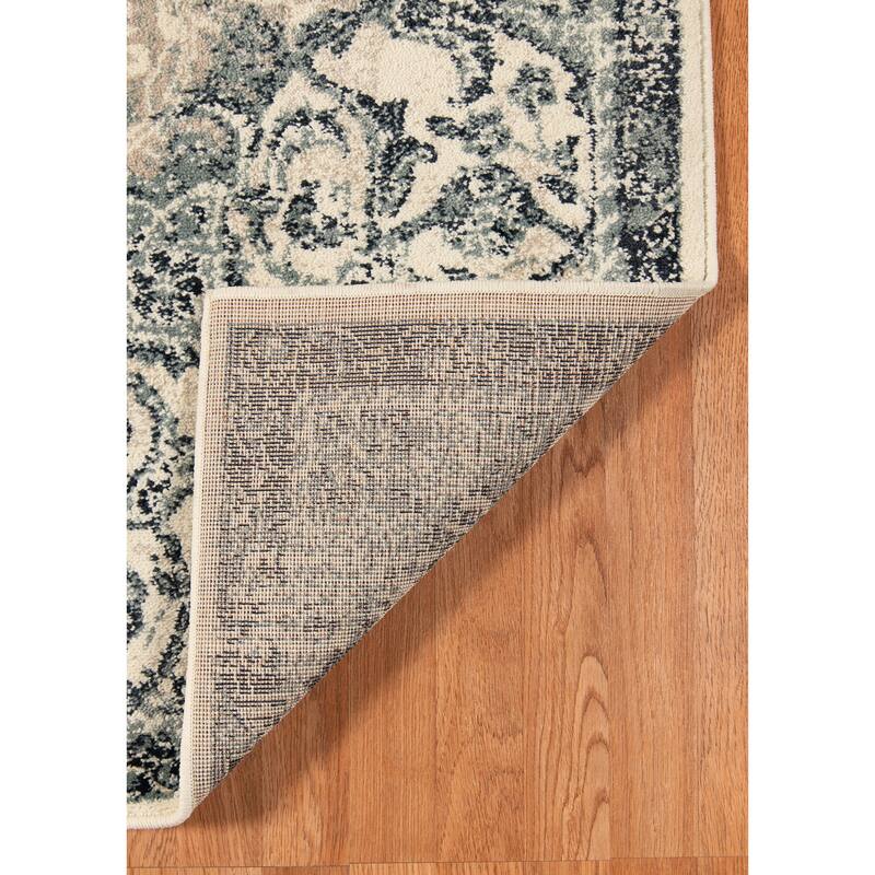 Alurea Cholet Blue Medallion Area Rug