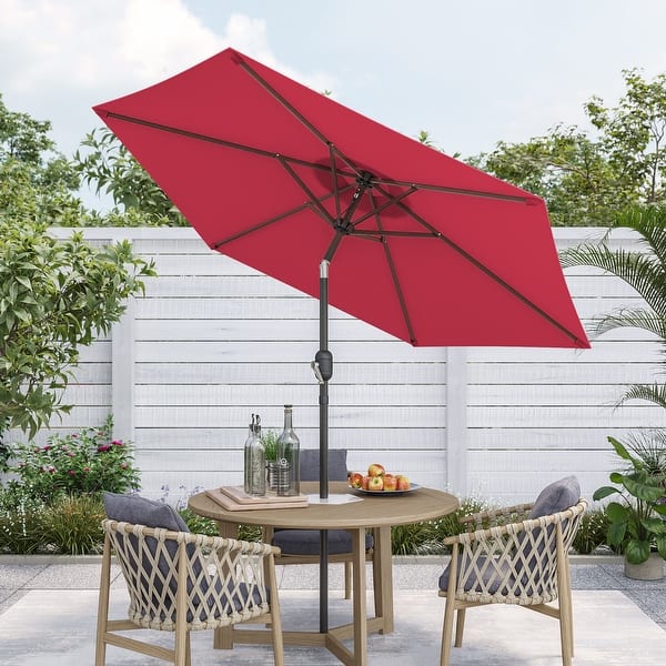 best cantilever patio umbrella 2023 Mondawe 13ft Square Solar LED Cantilever Patio Umbrella with Included Base & Bluetooth Light in Gray