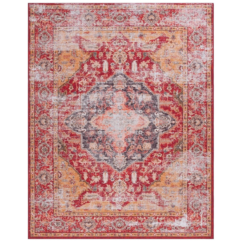 SAFAVIEH Tucson Machine Washable Slip Resistant Effa Traditional Rug